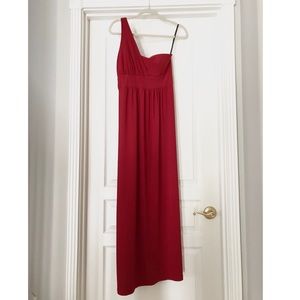 NEW Avital Red Formal One Shoulder Maxi Dress